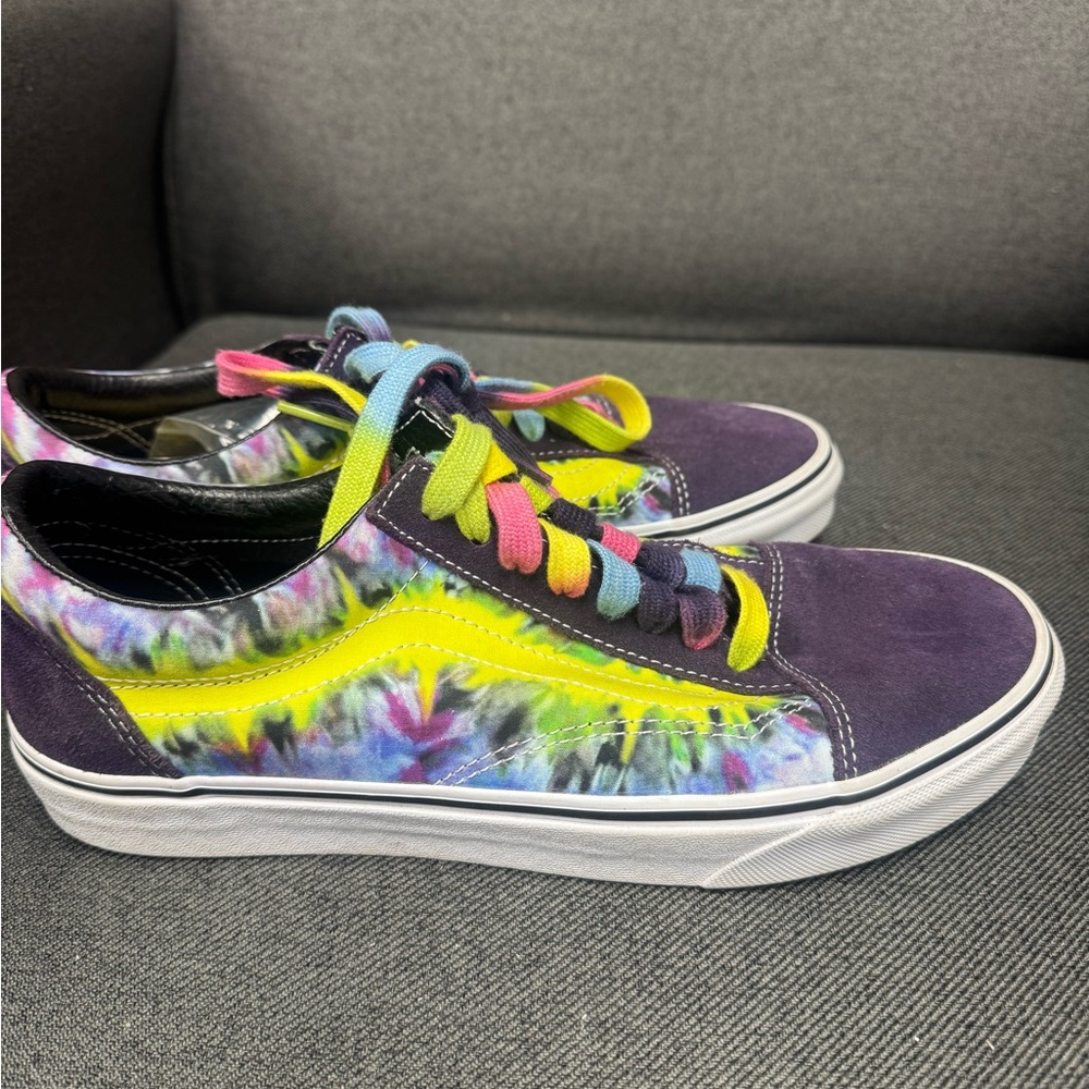 Vans Unisex Old School Suede Mysterioso Tie Dye Skate Shoes Purple | M 8.5 W 10